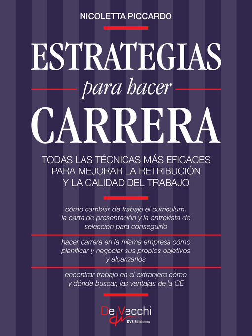 Title details for Estrategias para hacer carrera by Nicoletta Piccardo - Available